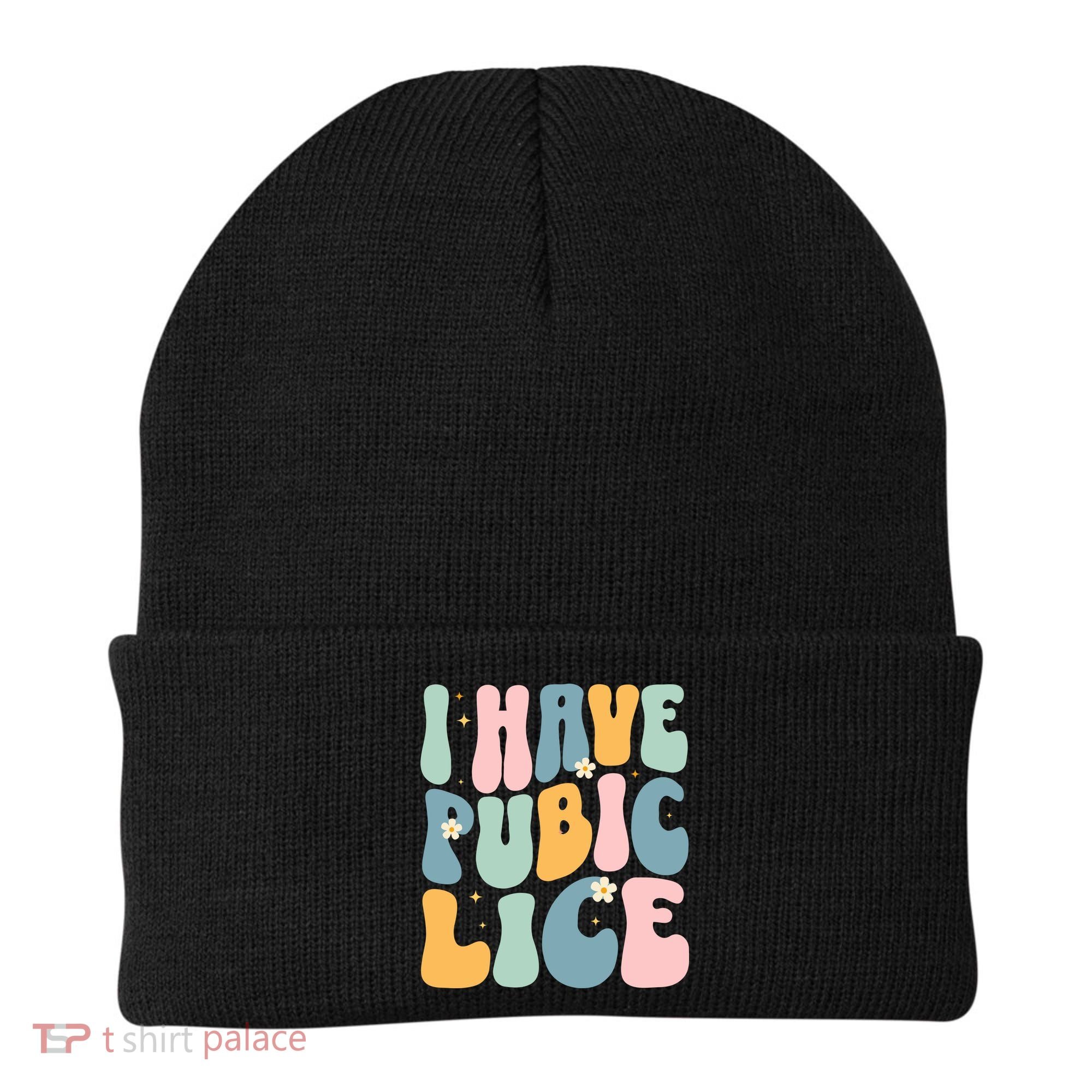I Have Pubic Lice Funny Offensive Inappropriate Meme Beanie
