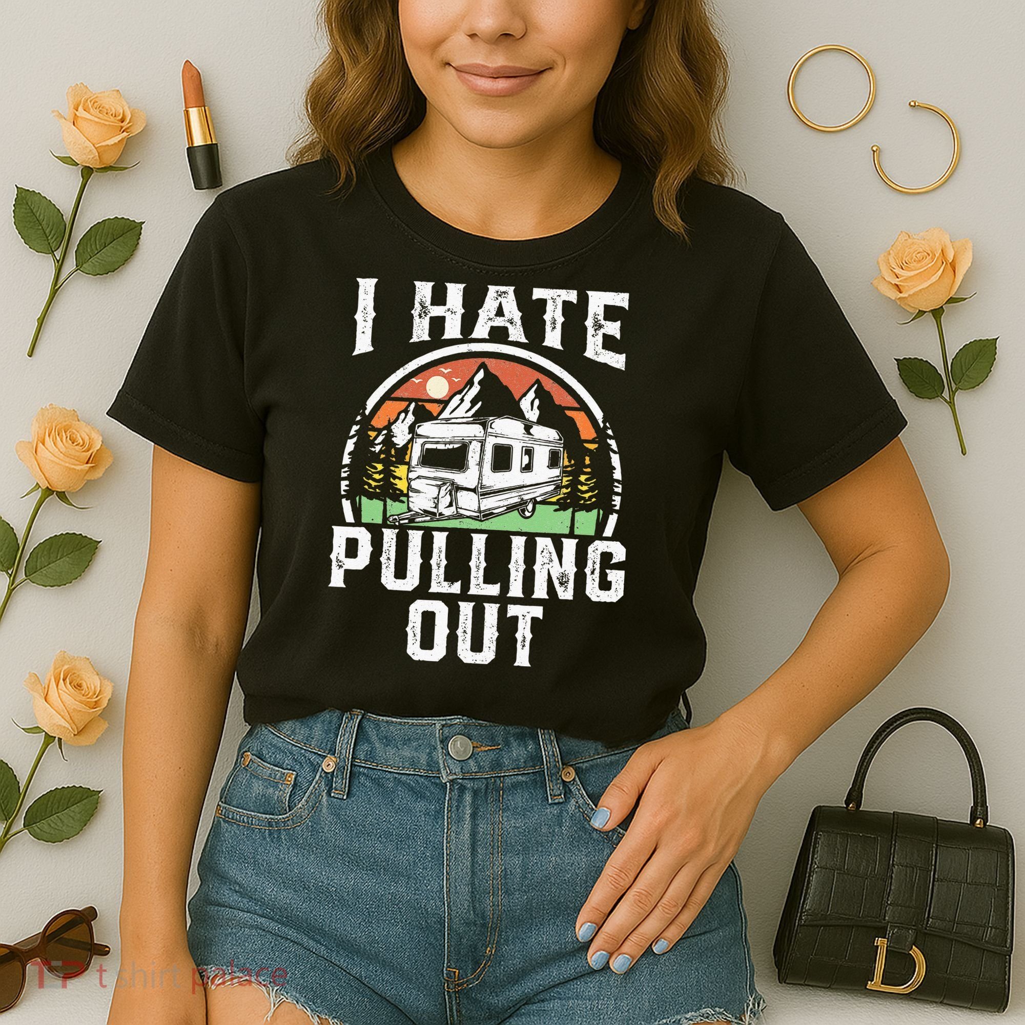 I Hate Pulling Out Funny Camper RV Camping Trailer Gift Comfort Colors Boxy T-Shirt