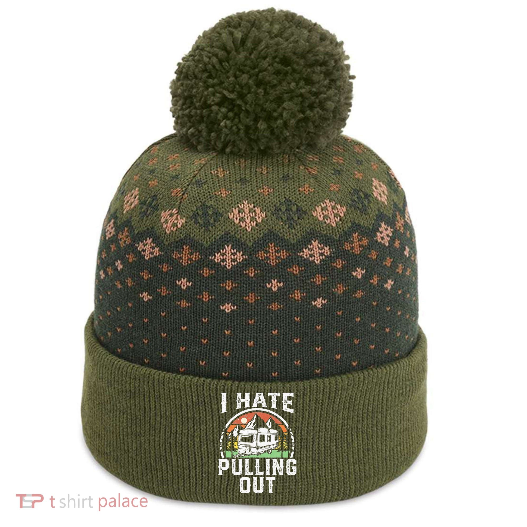 I Hate Pulling Out Funny Camper RV Camping Trailer Gift The Baniff Cuffed Pom Beanie