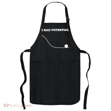 I Had Potential For Men Women Funny Physics Science Apron