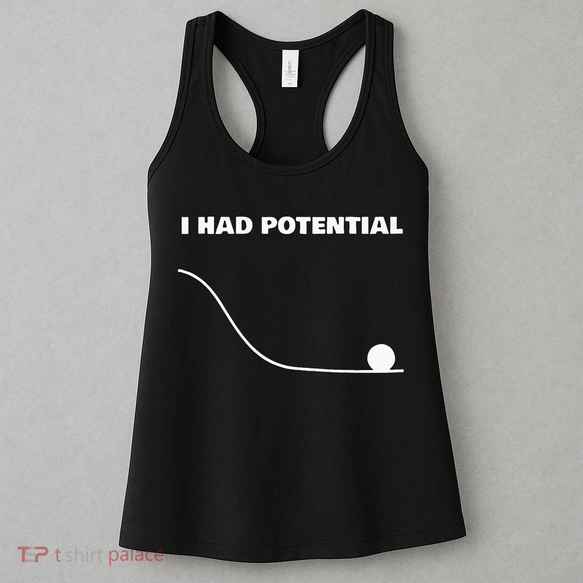 I Had Potential For Men Women Funny Physics Science Women's Tank Top