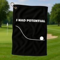 I Had Potential For Men Women Funny Physics Science Golf Towel thumb 1