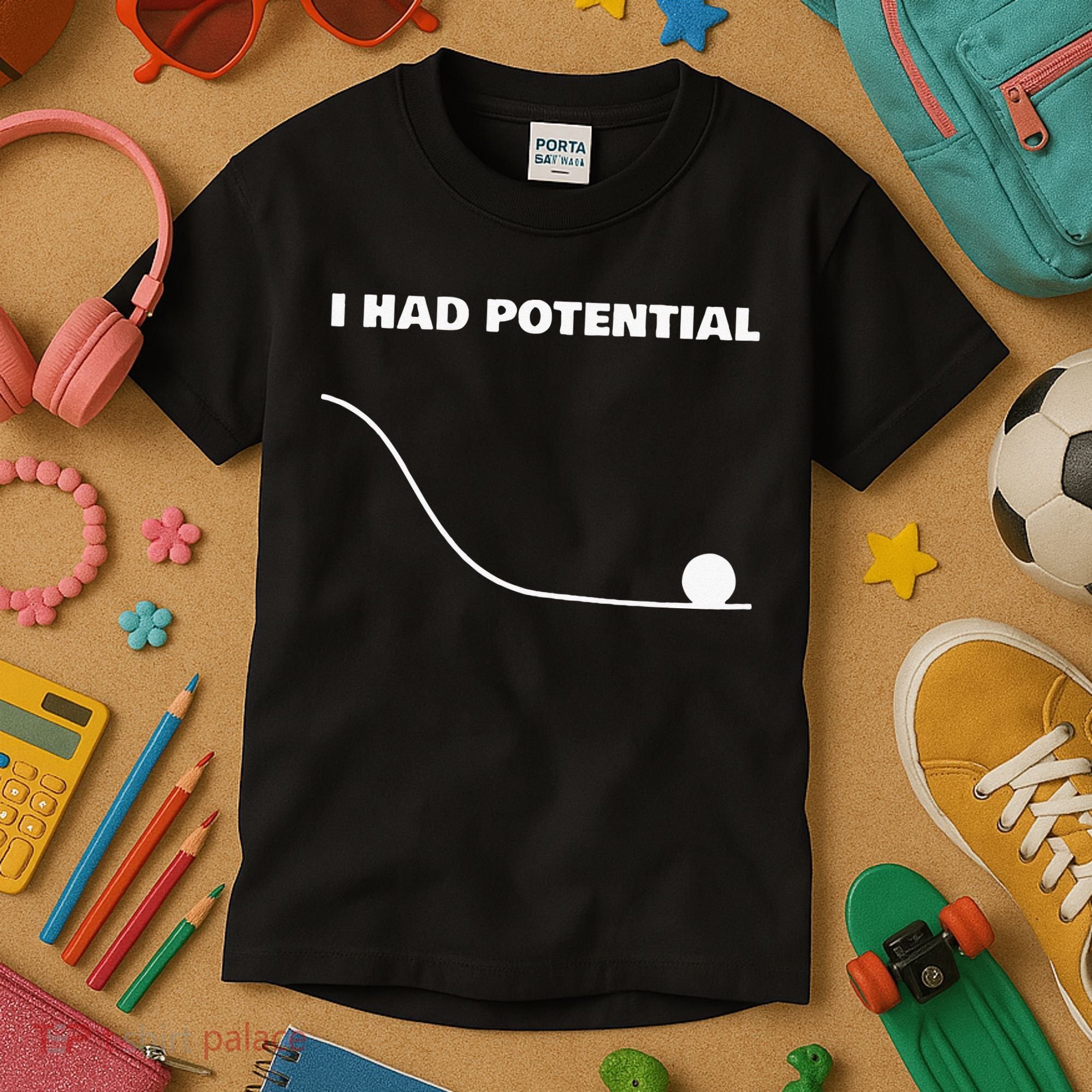 I Had Potential For Men Women Funny Physics Science Kids T-Shirt