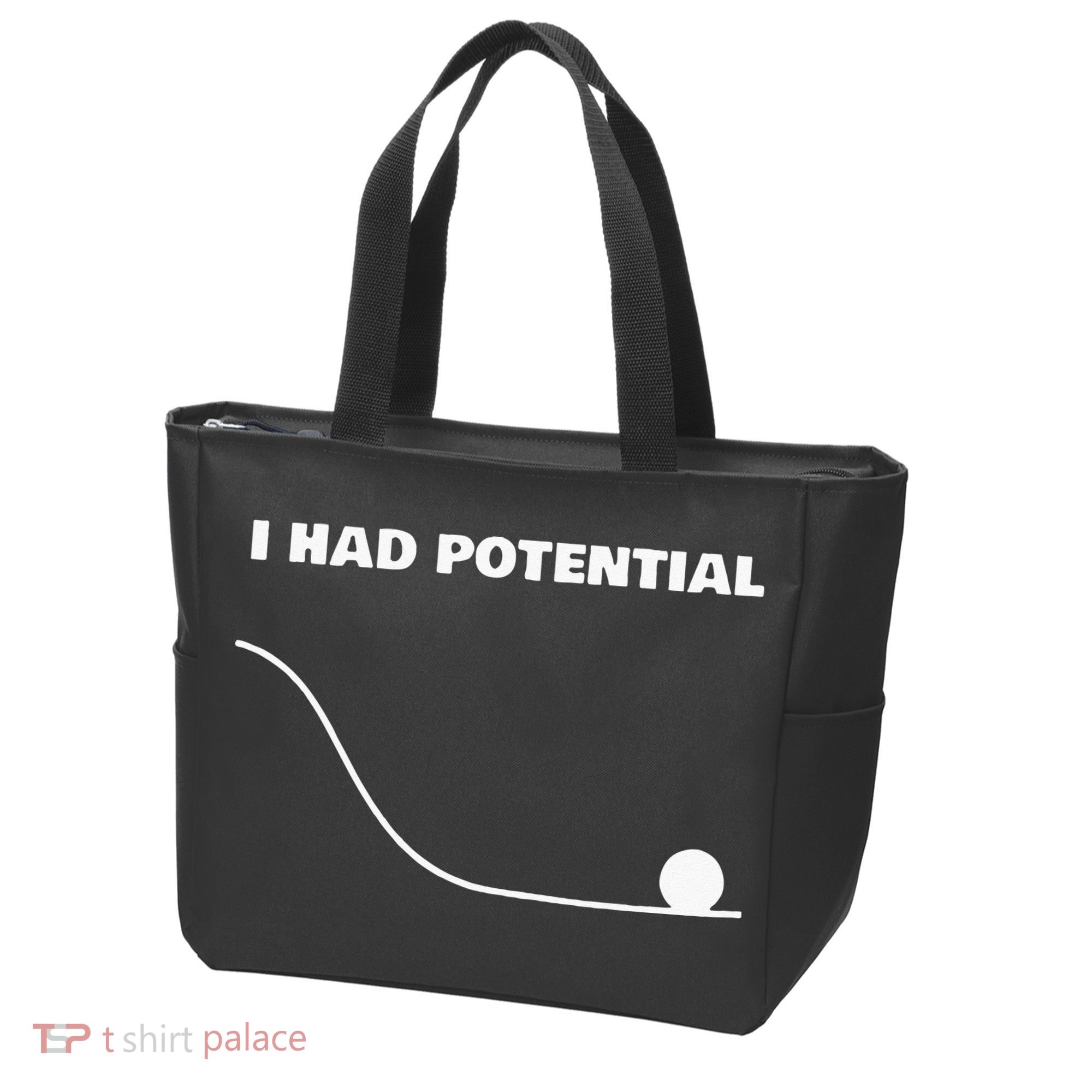 I Had Potential For Men Women Funny Physics Science Tote Bag