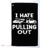 I Hate Pulling Out Retro Boating Boat Captain Gift Golf Towel thumb 0