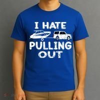 I Hate Pulling Out Retro Boating Boat Captain Gift T-Shirt thumb 3