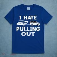 I Hate Pulling Out Retro Boating Boat Captain Gift T-Shirt thumb 5