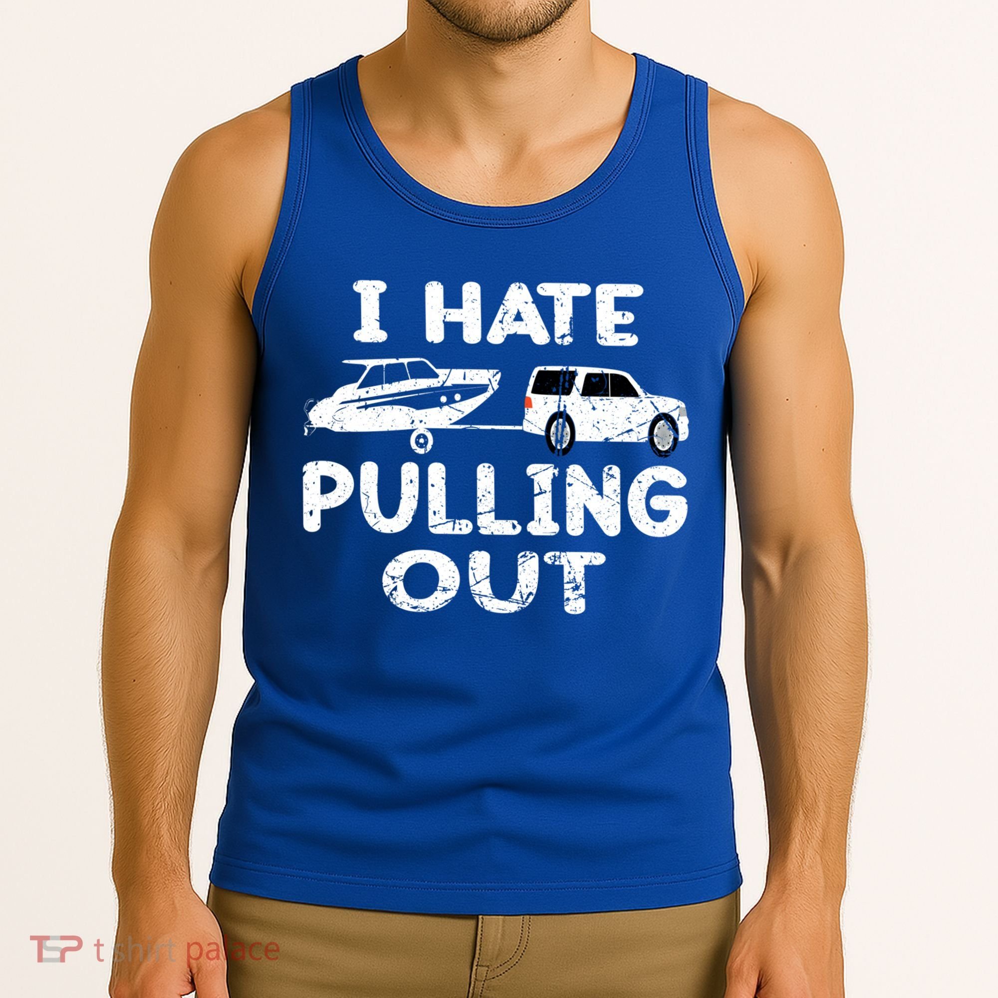 I Hate Pulling Out Retro Boating Boat Captain Gift Tank Top