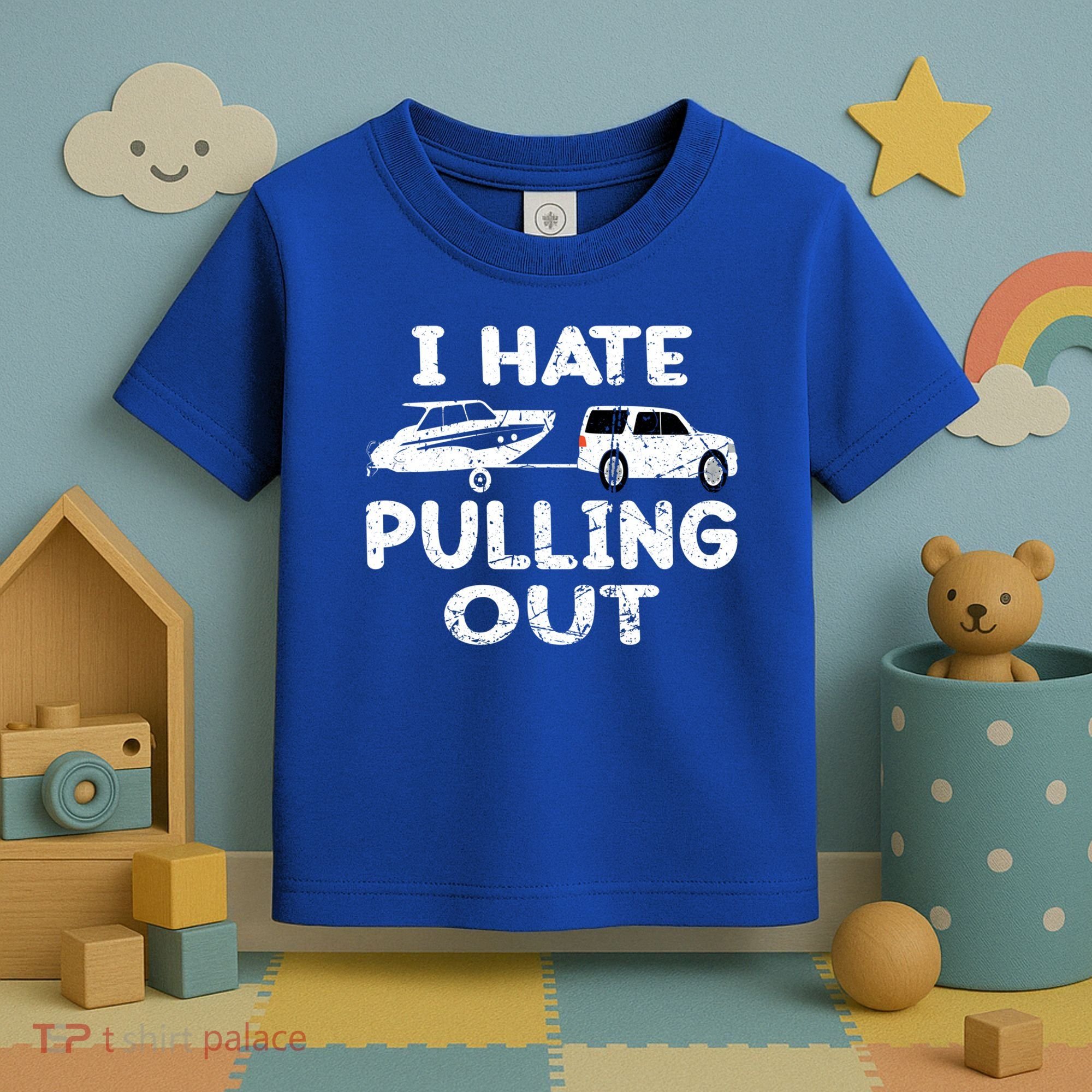 I Hate Pulling Out Retro Boating Boat Captain Gift Toddler T-Shirt
