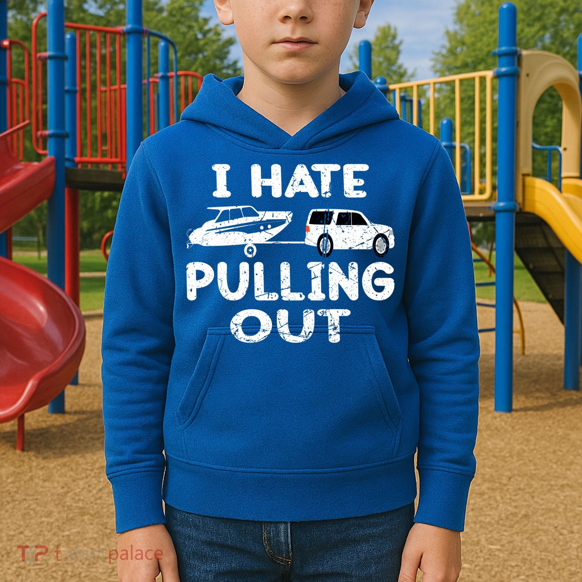 I Hate Pulling Out Retro Boating Boat Captain Gift Kids Hoodie