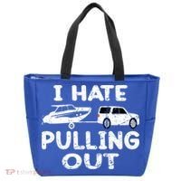 I Hate Pulling Out Retro Boating Boat Captain Gift Tote Bag thumb 0