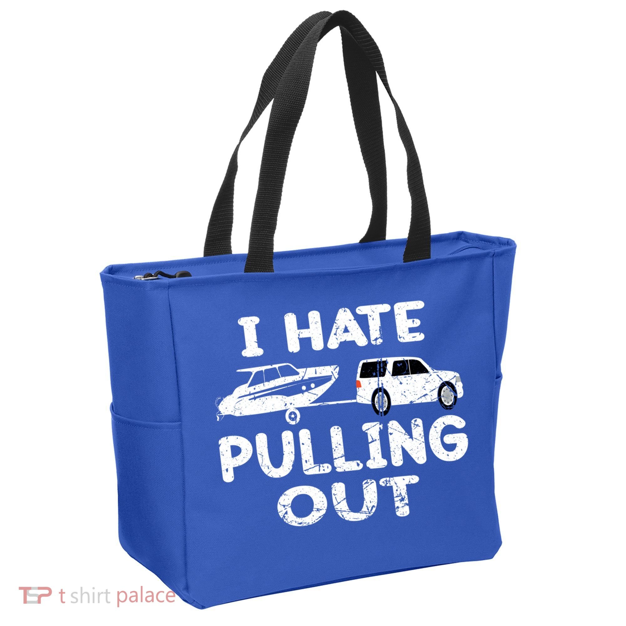 I Hate Pulling Out Retro Boating Boat Captain Gift Tote Bag