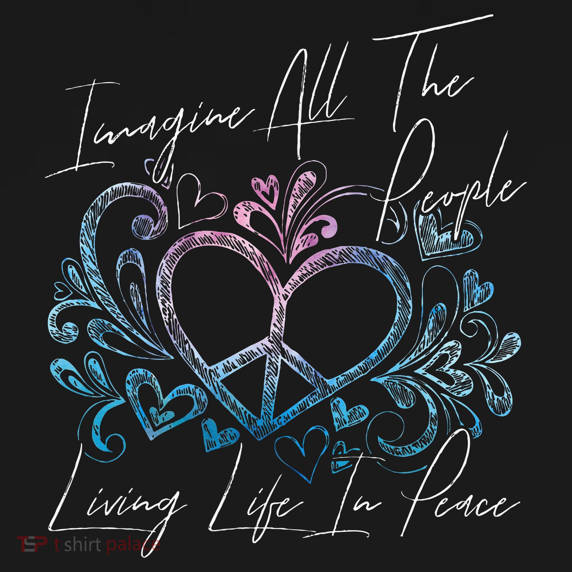Imagine Hippie People Living Life In Peace And Love Women's Hoodie