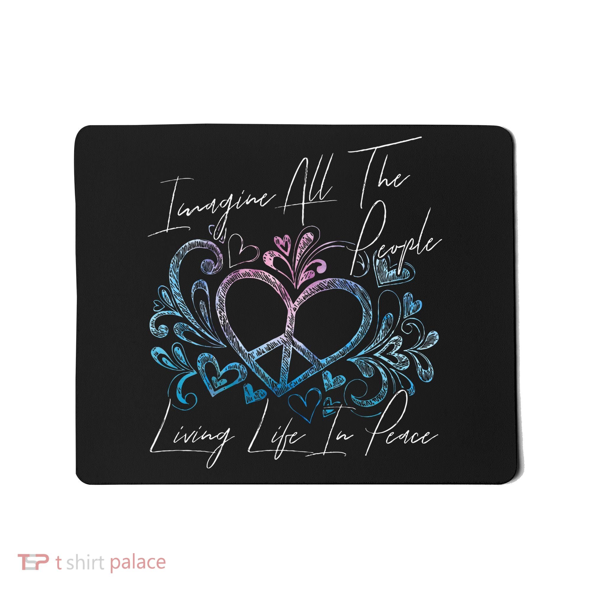 Imagine Hippie People Living Life In Peace And Love Mousepad