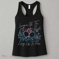Imagine Hippie People Living Life In Peace And Love Women's Tank Top thumb 3
