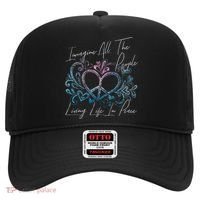 Imagine Hippie People Living Life In Peace And Love Hat thumb 0