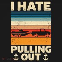 I Hate Pulling Out Retro Boating Boat Captain Gift USA-Made Doggie Bandana thumb 2