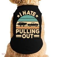 I Hate Pulling Out Boating Funny Retro Boat Captain Gift Doggie Tank thumb 0