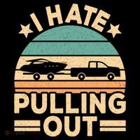 I Hate Pulling Out Boating Funny Retro Boat Captain Gift Bucket Hat thumb 4