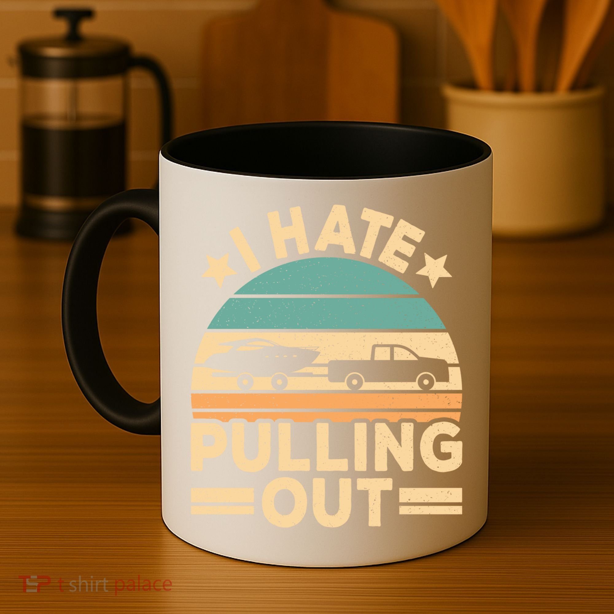 I Hate Pulling Out Boating Funny Retro Boat Captain Gift Coffee Mug