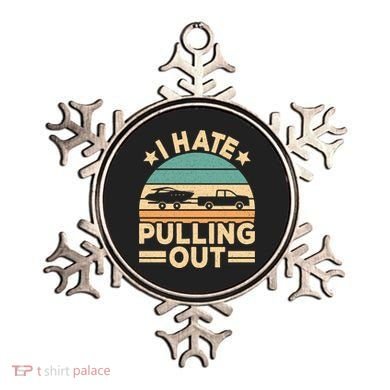 I Hate Pulling Out Boating Funny Retro Boat Captain Gift Ornament