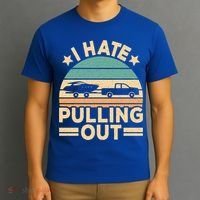 I Hate Pulling Out Boating Funny Retro Boat Captain Gift T-Shirt thumb 3
