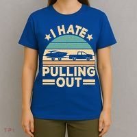 I Hate Pulling Out Boating Funny Retro Boat Captain Gift T-Shirt thumb 4