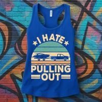 I Hate Pulling Out Boating Funny Retro Boat Captain Gift Women's Tank Top thumb 3