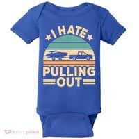 I Hate Pulling Out Boating Funny Retro Boat Captain Gift Baby Bodysuit thumb 0