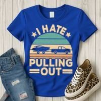 I Hate Pulling Out Boating Funny Retro Boat Captain Gift Women's T-Shirt thumb 3