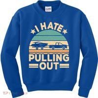 I Hate Pulling Out Boating Funny Retro Boat Captain Gift Kids Sweatshirt thumb 0