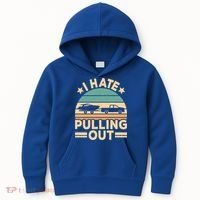I Hate Pulling Out Boating Funny Retro Boat Captain Gift Kids Hoodie thumb 0