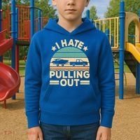 I Hate Pulling Out Boating Funny Retro Boat Captain Gift Kids Hoodie thumb 2