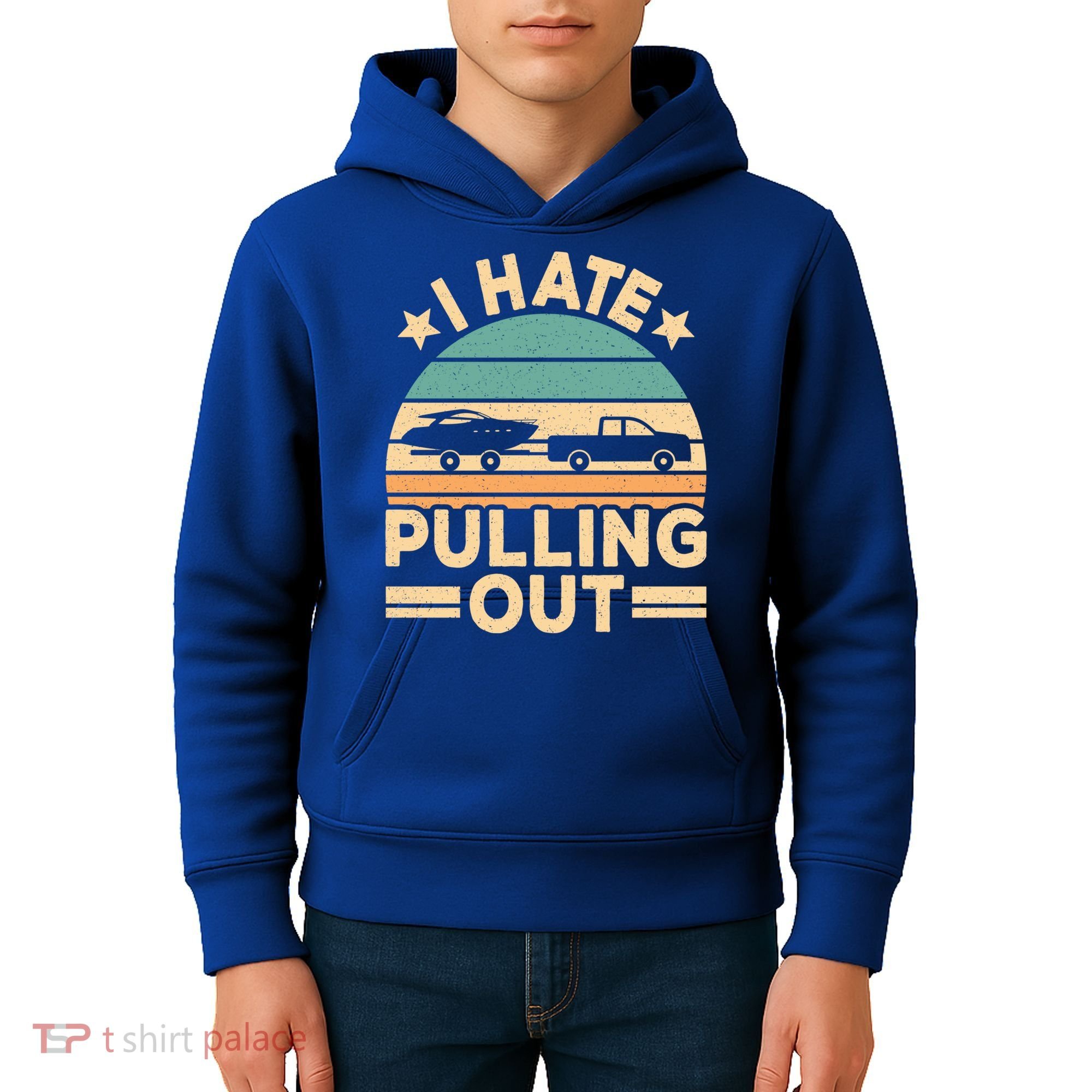 I Hate Pulling Out Boating Funny Retro Boat Captain Gift Kids Hoodie