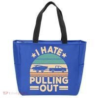 I Hate Pulling Out Boating Funny Retro Boat Captain Gift Tote Bag thumb 0