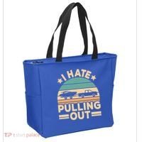 I Hate Pulling Out Boating Funny Retro Boat Captain Gift Tote Bag thumb 2