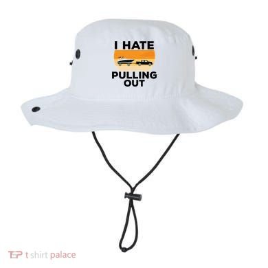 I Hate Pulling Out Boating Funny Retro Boat Captain Gift Bucket Hat
