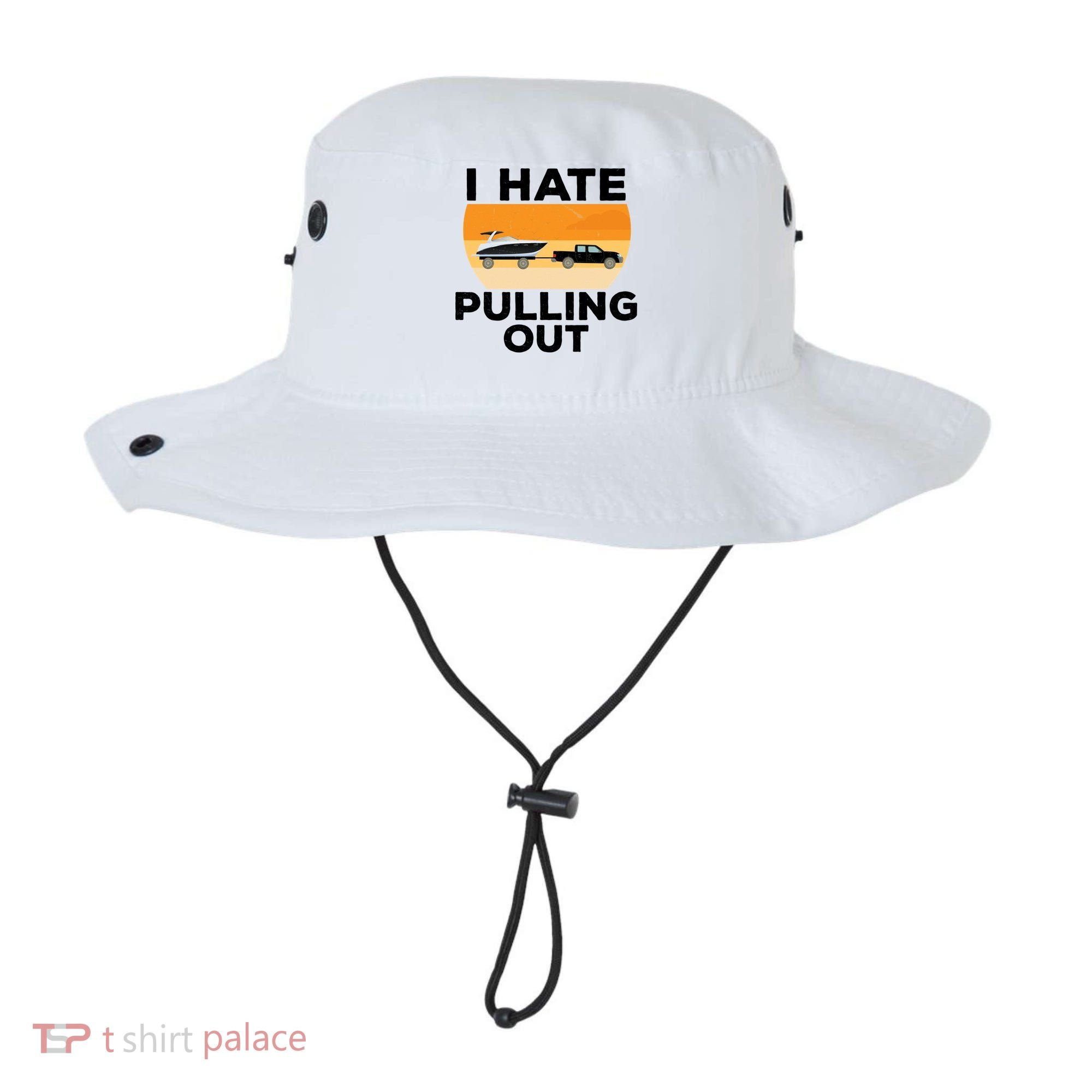I Hate Pulling Out Boating Funny Retro Boat Captain Gift Bucket Hat