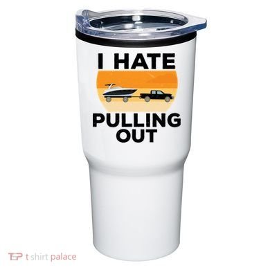 I Hate Pulling Out Boating Funny Retro Boat Captain Gift Tumbler