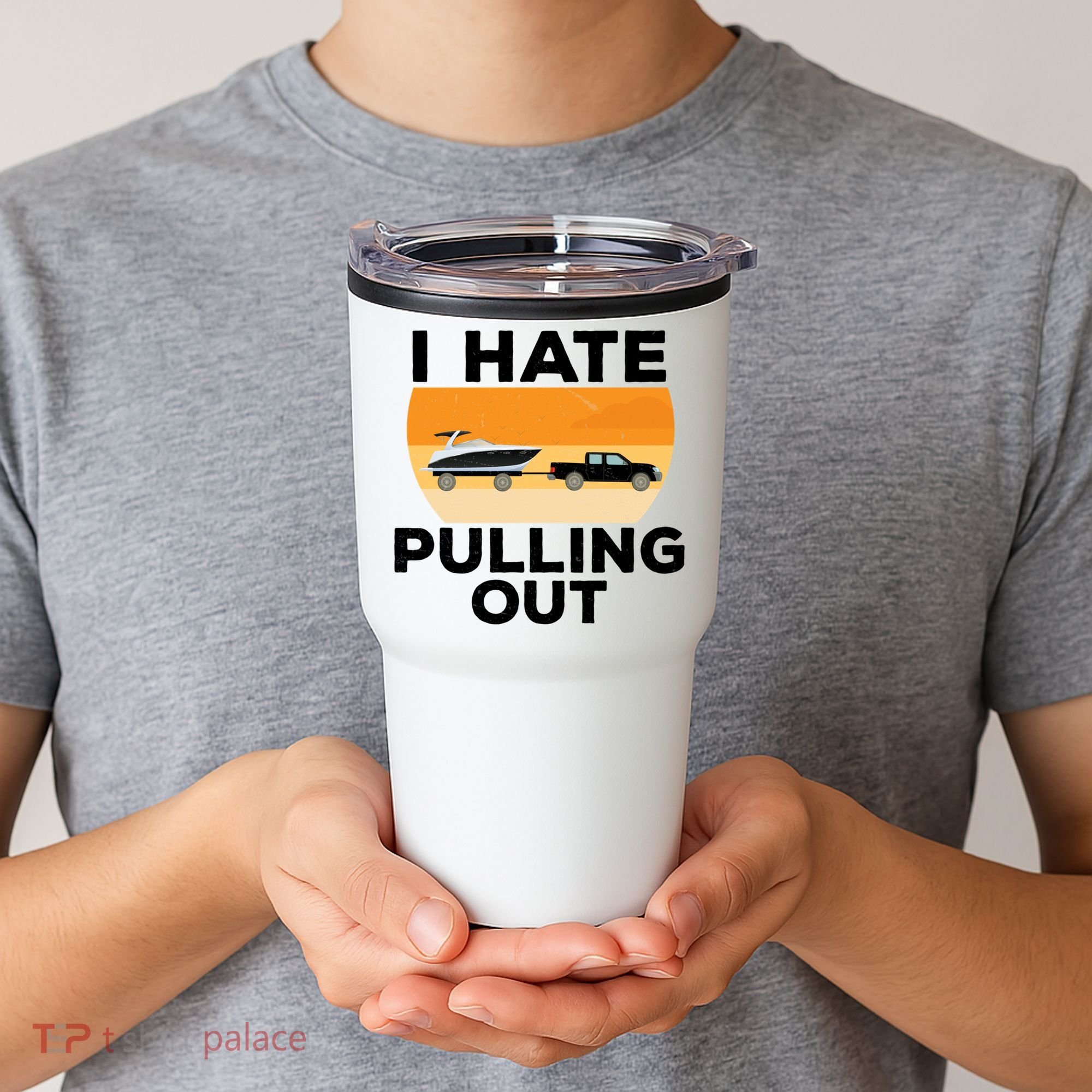 I Hate Pulling Out Boating Funny Retro Boat Captain Gift Tumbler