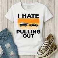 I Hate Pulling Out Boating Funny Retro Boat Captain Gift Women's T-Shirt thumb 3