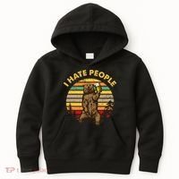 I Hate People Funny Beer Drinking Bear Wilderness Camping Kids Hoodie thumb 0