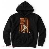Ice Hockey Player Fan Gift Skeleton Halloween Hoodie thumb 0