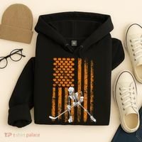 Ice Hockey Player Fan Gift Skeleton Halloween Hoodie thumb 4