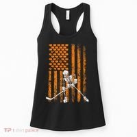 Ice Hockey Player Fan Gift Skeleton Halloween Women's Tank Top thumb 0