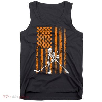 Ice Hockey Player Fan Gift Skeleton Halloween Tank Top