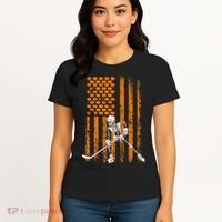 Ice Hockey Player Fan Gift Skeleton Halloween Women's T-Shirt thumb 4
