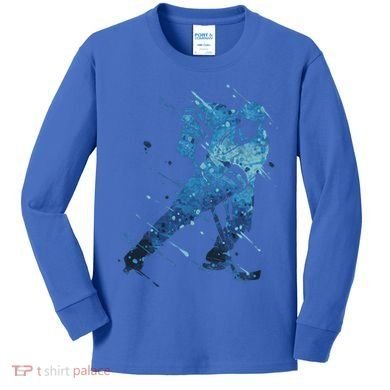 Ice Hockey Player Meaningful Gift Kids Long Sleeve Shirt