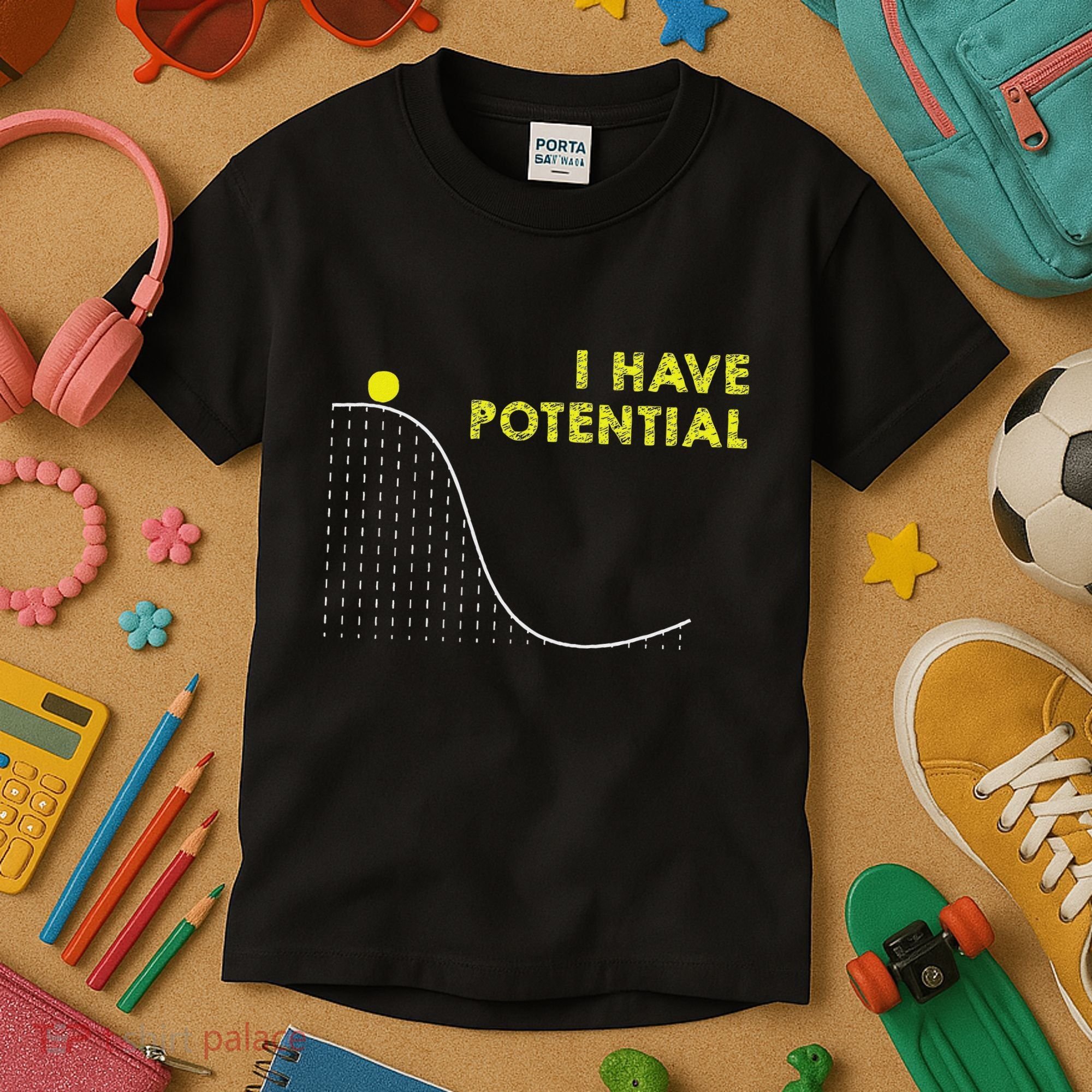 I Have Potential Science And Physics Gag Pun Kids T-Shirt