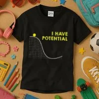 I Have Potential Science And Physics Gag Pun Kids T-Shirt thumb 3